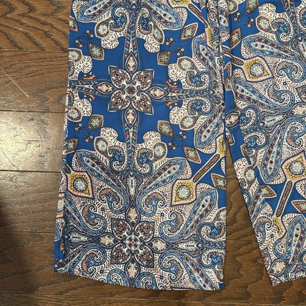 Elevenses paisley wide leg pants, small - Picture 4 of 10